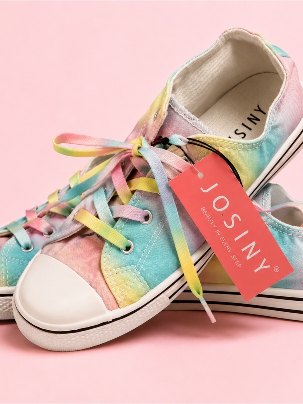 NEW- Josiny, Rainbow Sneakers. Size 10